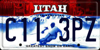 UT license plate C113PZ