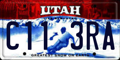 UT license plate C113RA