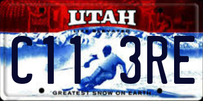 UT license plate C113RE