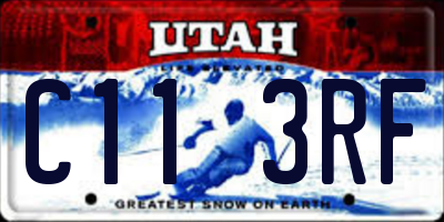 UT license plate C113RF