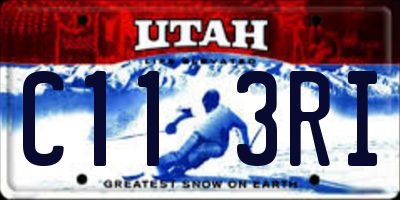 UT license plate C113RI