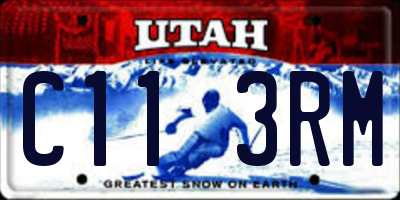 UT license plate C113RM