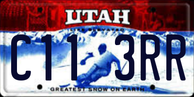UT license plate C113RR