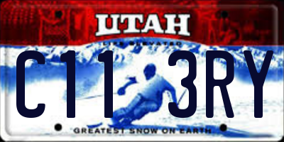 UT license plate C113RY