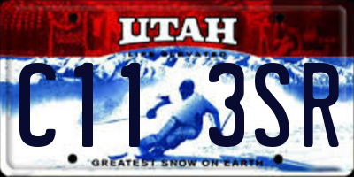 UT license plate C113SR