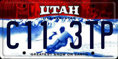 UT license plate C113TP