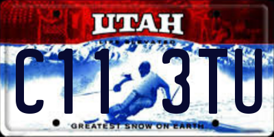 UT license plate C113TU