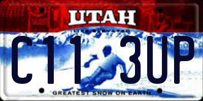 UT license plate C113UP