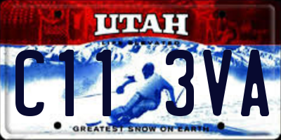 UT license plate C113VA