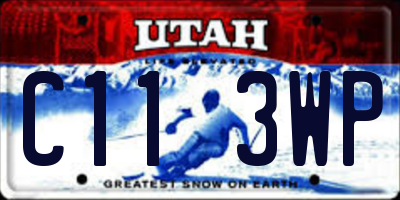 UT license plate C113WP