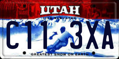 UT license plate C113XA