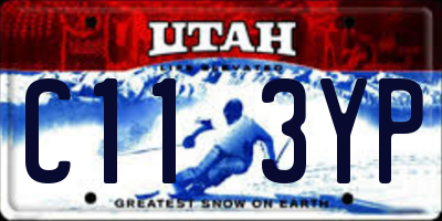 UT license plate C113YP