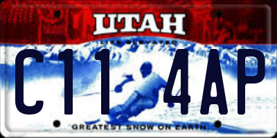 UT license plate C114AP