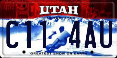 UT license plate C114AU