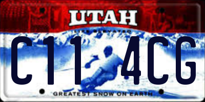 UT license plate C114CG
