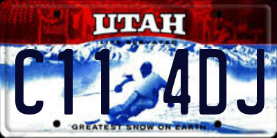 UT license plate C114DJ