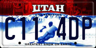UT license plate C114DP
