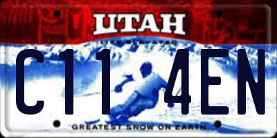 UT license plate C114EN