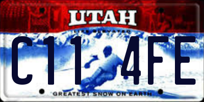 UT license plate C114FE