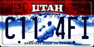 UT license plate C114FI