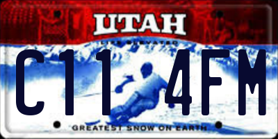 UT license plate C114FM