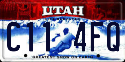 UT license plate C114FQ