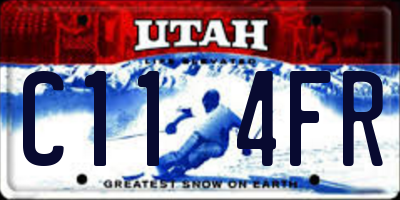 UT license plate C114FR