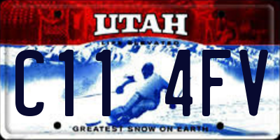 UT license plate C114FV