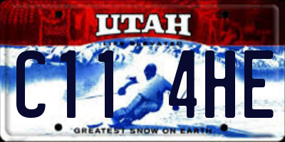 UT license plate C114HE