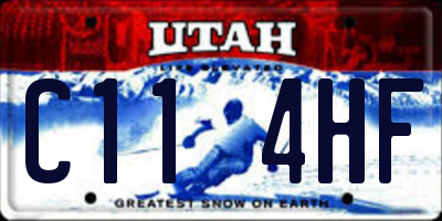 UT license plate C114HF