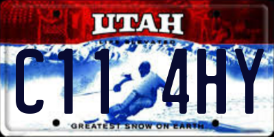 UT license plate C114HY