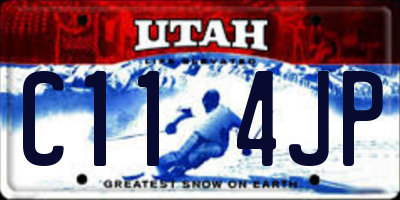 UT license plate C114JP