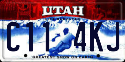 UT license plate C114KJ