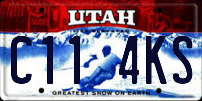 UT license plate C114KS