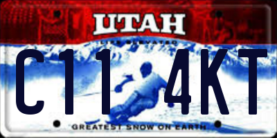 UT license plate C114KT
