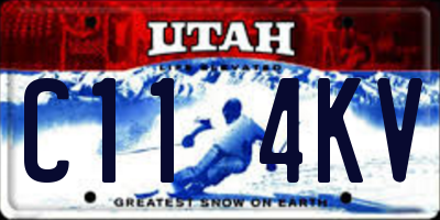 UT license plate C114KV