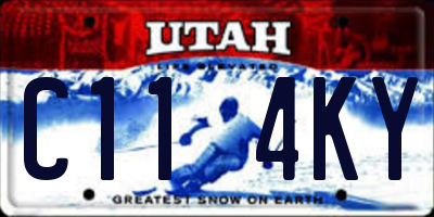UT license plate C114KY