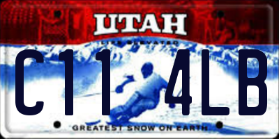 UT license plate C114LB