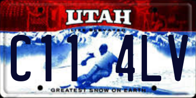 UT license plate C114LV
