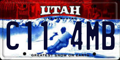 UT license plate C114MB