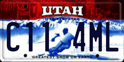 UT license plate C114ML