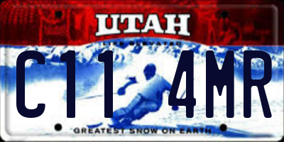 UT license plate C114MR