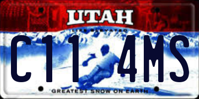 UT license plate C114MS