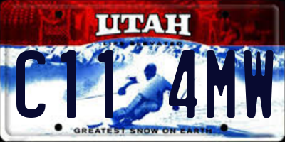 UT license plate C114MW
