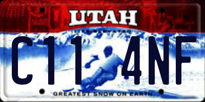 UT license plate C114NF