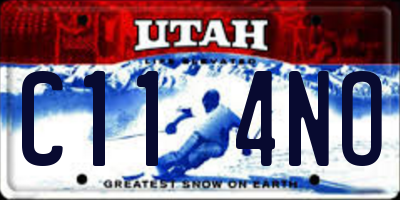 UT license plate C114NO