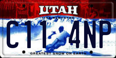 UT license plate C114NP