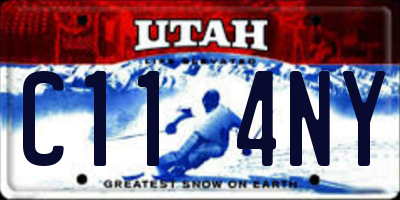 UT license plate C114NY