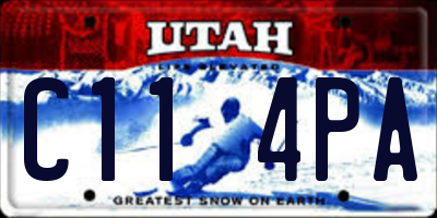 UT license plate C114PA