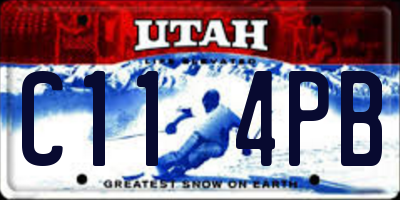 UT license plate C114PB